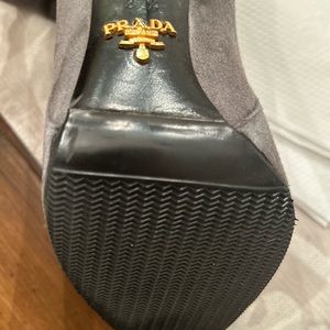 Prada suede boots.